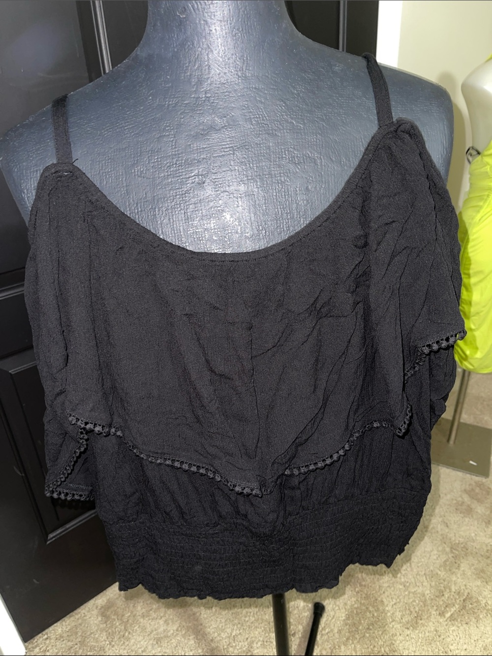 torrid Black Layered Ruffle Camisole